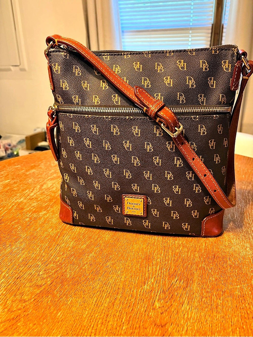Dooney & Bourke Monogram DB Signature Zip Bag